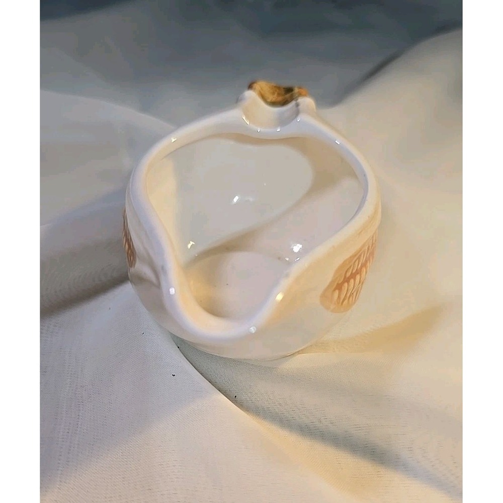 Vtg Butter Dish Melted Butter Dish Corn Shaped Butter Boat Ceramic Hand Painted - Picture 4 of 8